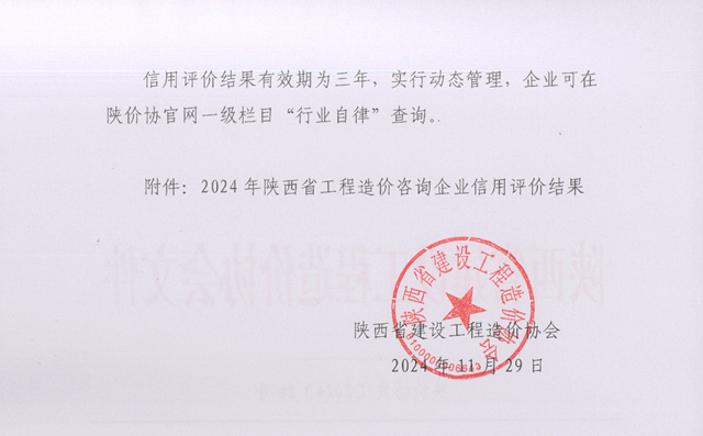 關于發(fā)布2024年陜西省工程造價咨詢企業(yè)信用評價結果的通知_頁面_2.png